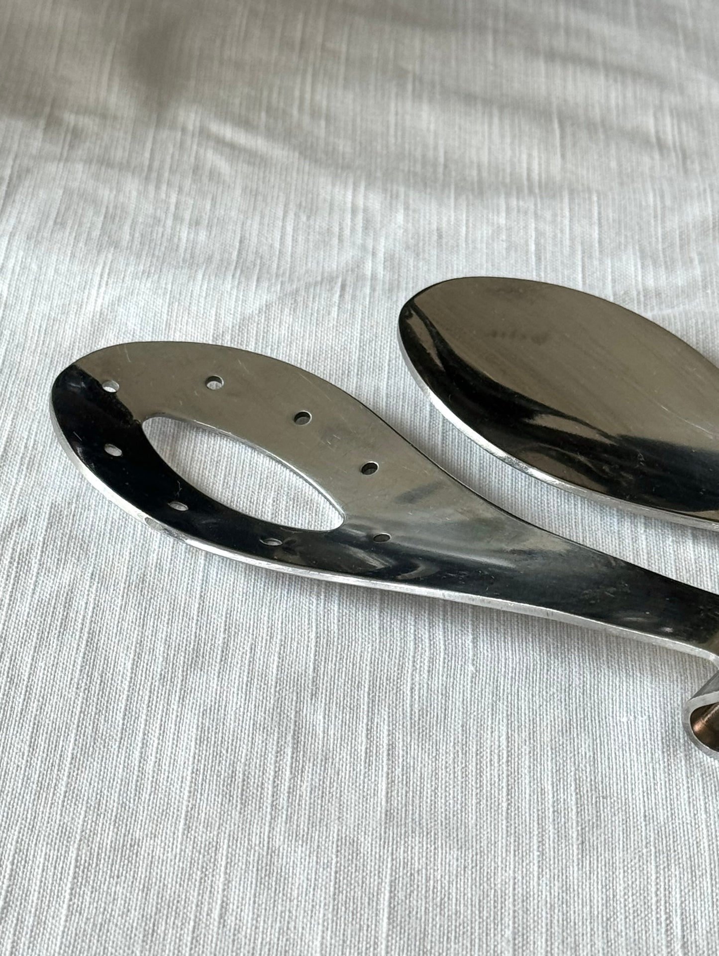 Steel salad servers