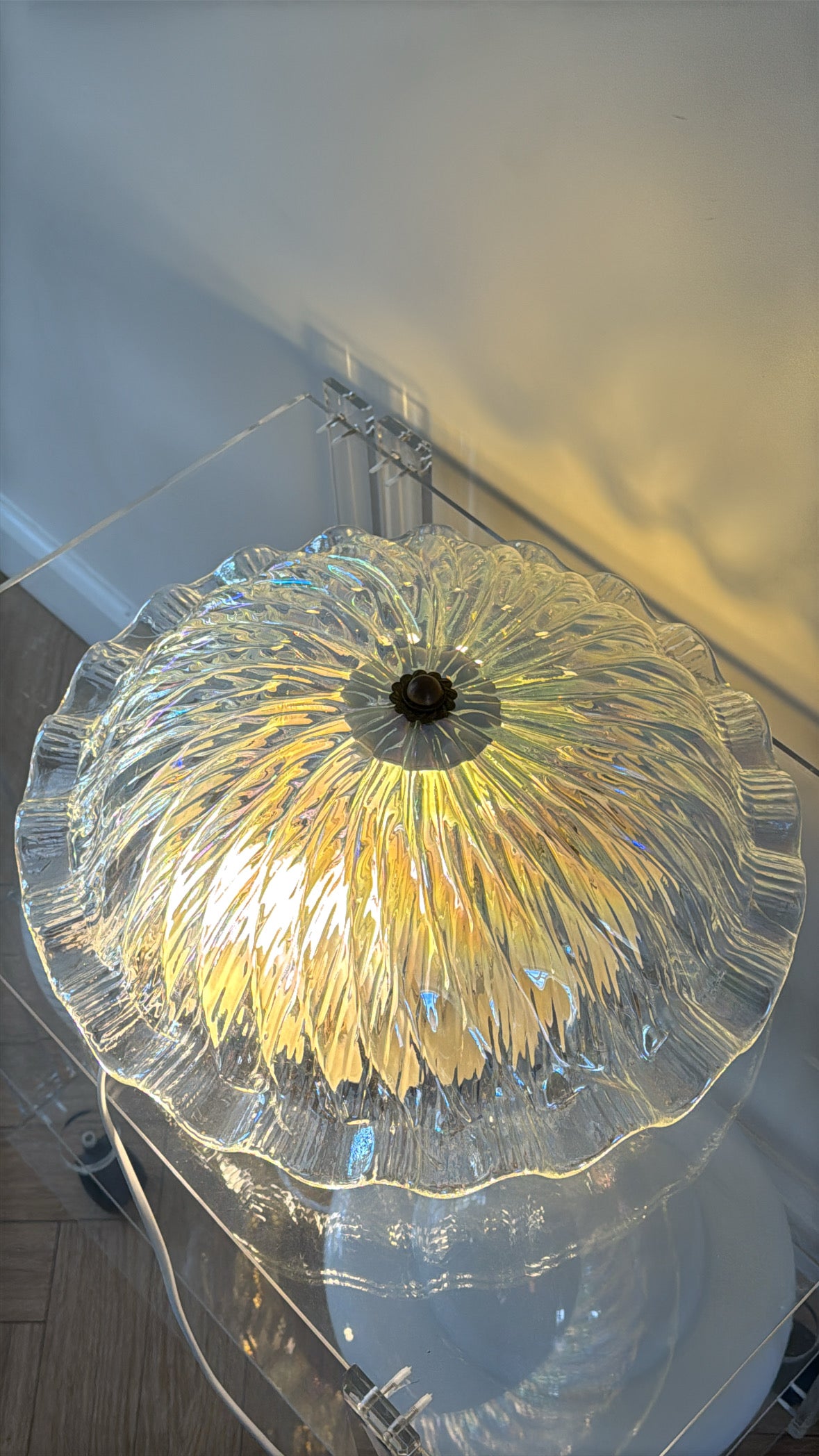 Iridescent Murano lamp