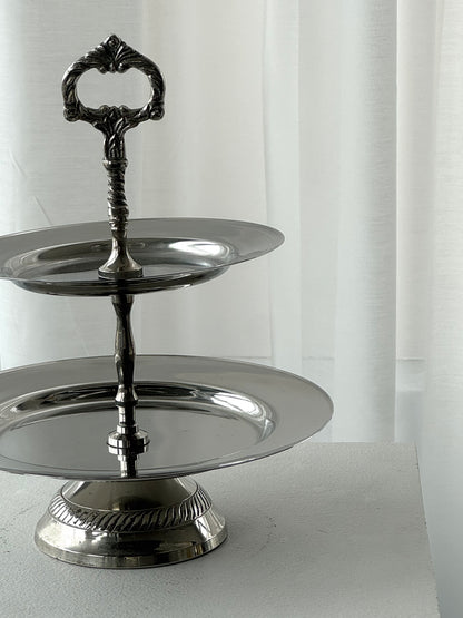 Silver plated etagere