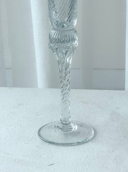 Swirling crystal candleholder