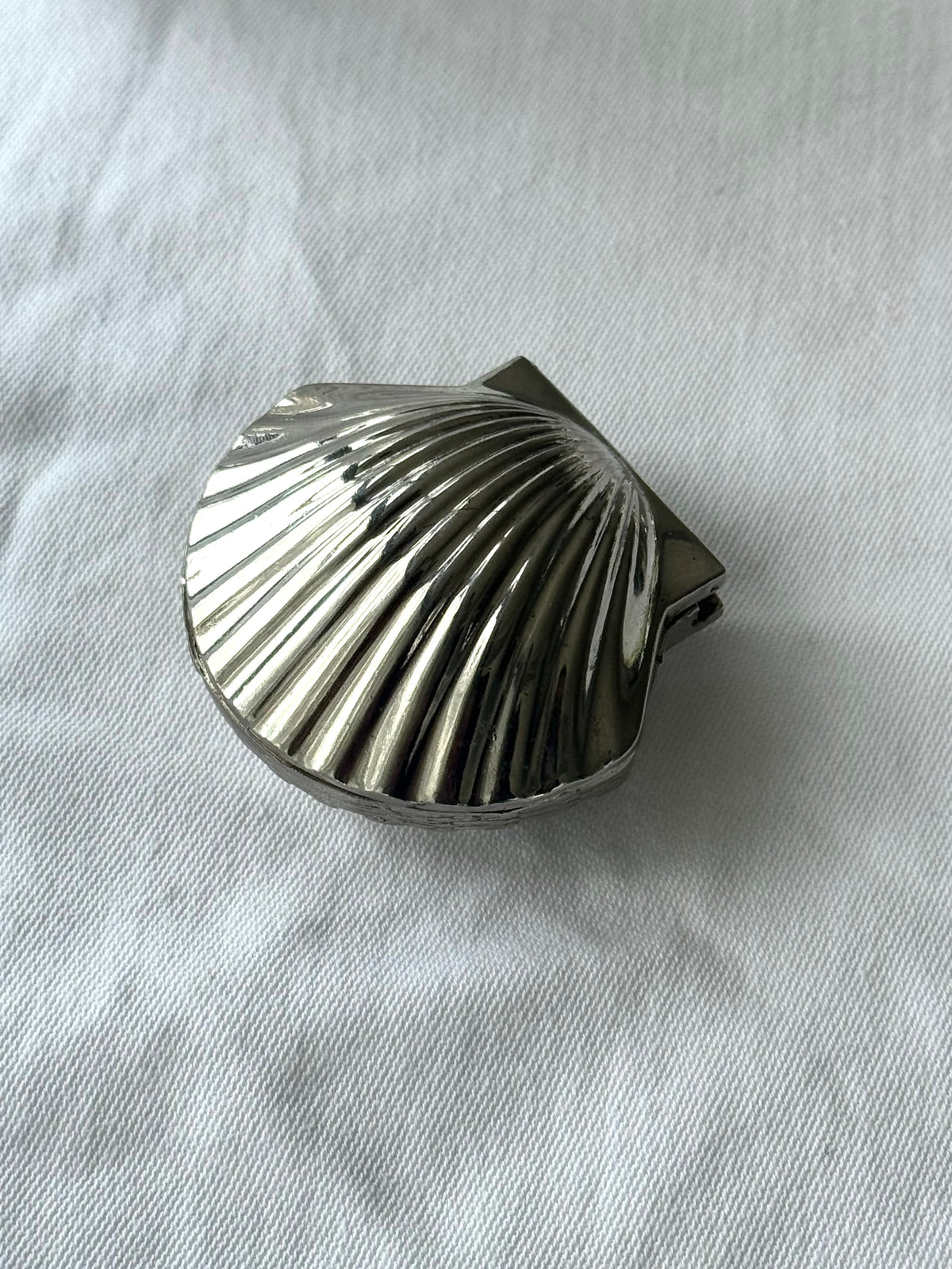 Silver plated clam