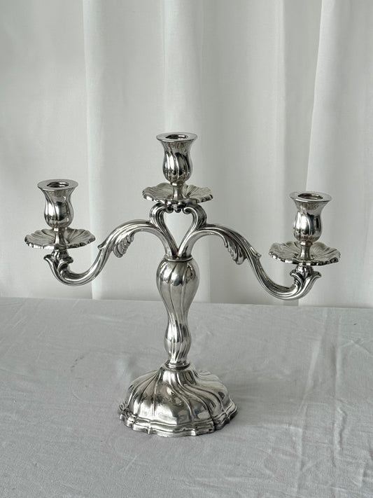 Silver plated candelabra