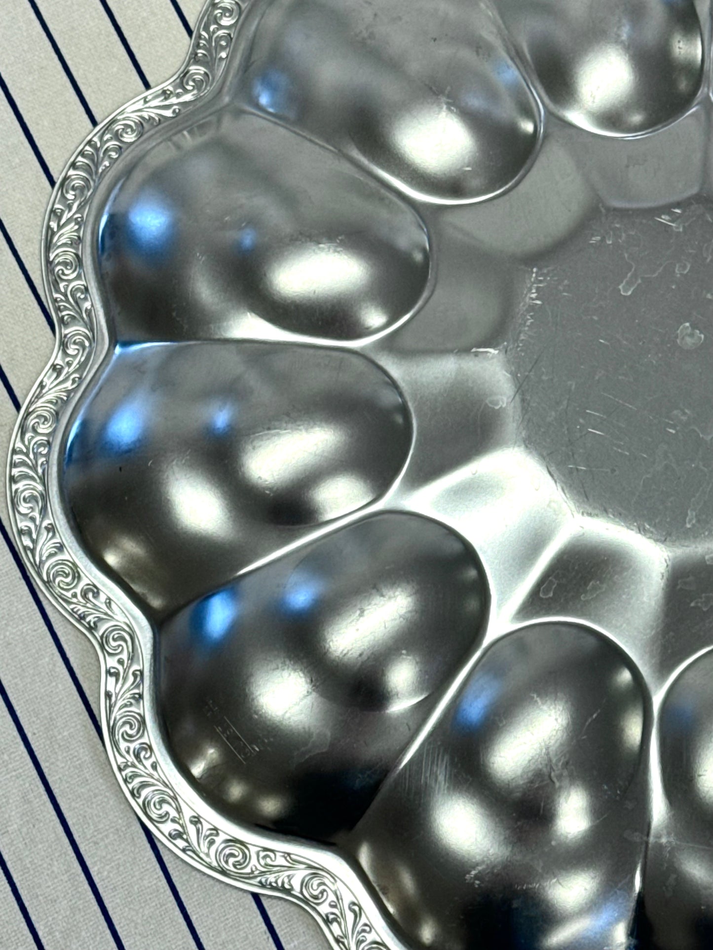 Steel serving dish