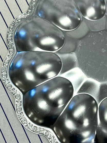 Steel serving dish