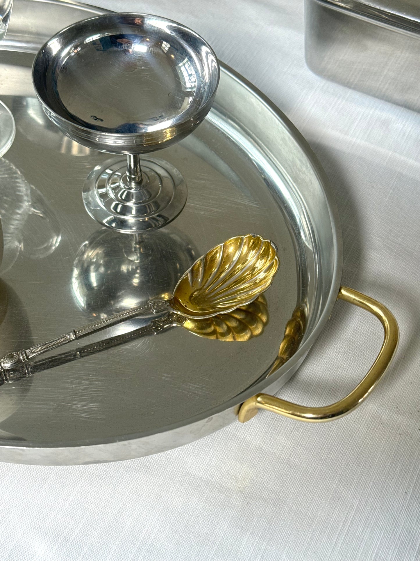 Silver clam spoon
