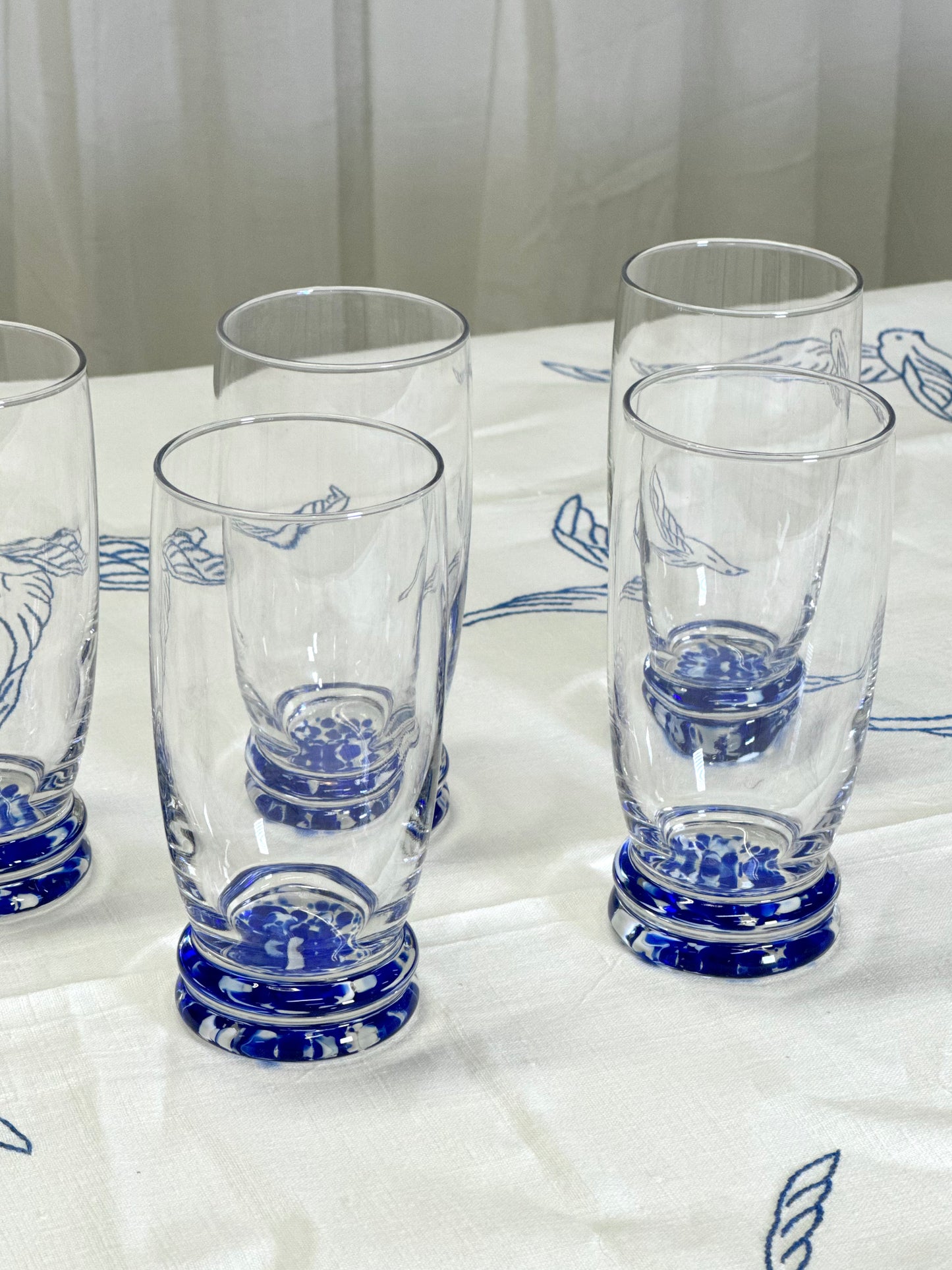Blue spotted glasses