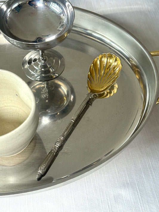 Silver clam spoon