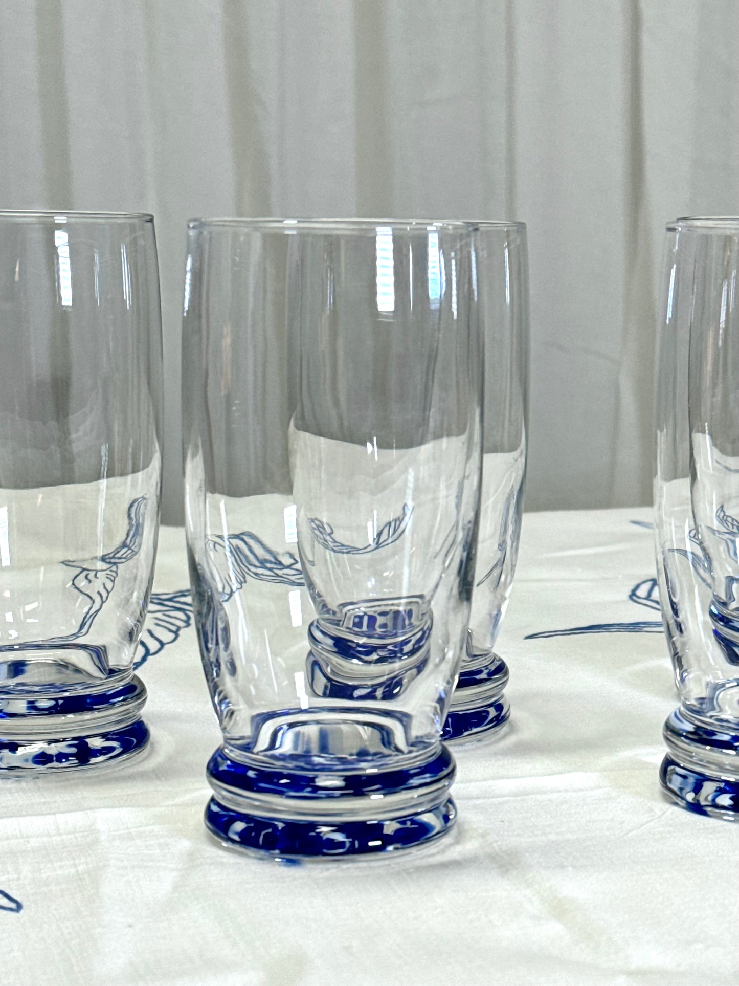 Blue spotted glasses