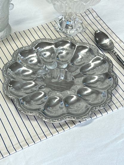 Steel serving dish