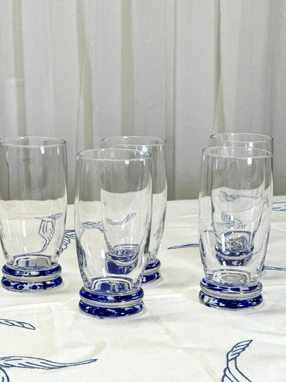 Blue spotted glasses