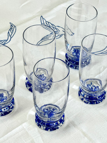 Blue spotted glasses