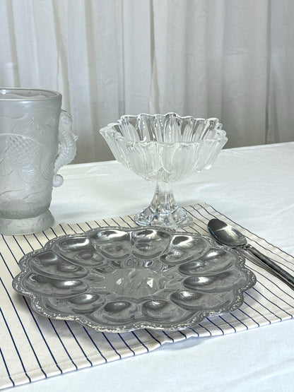 Steel serving dish