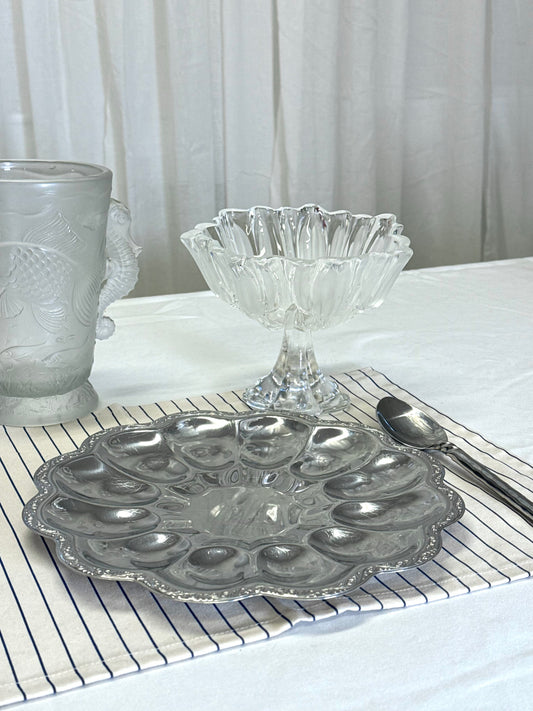 Steel serving dish