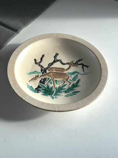 Ceramic bowl, deer