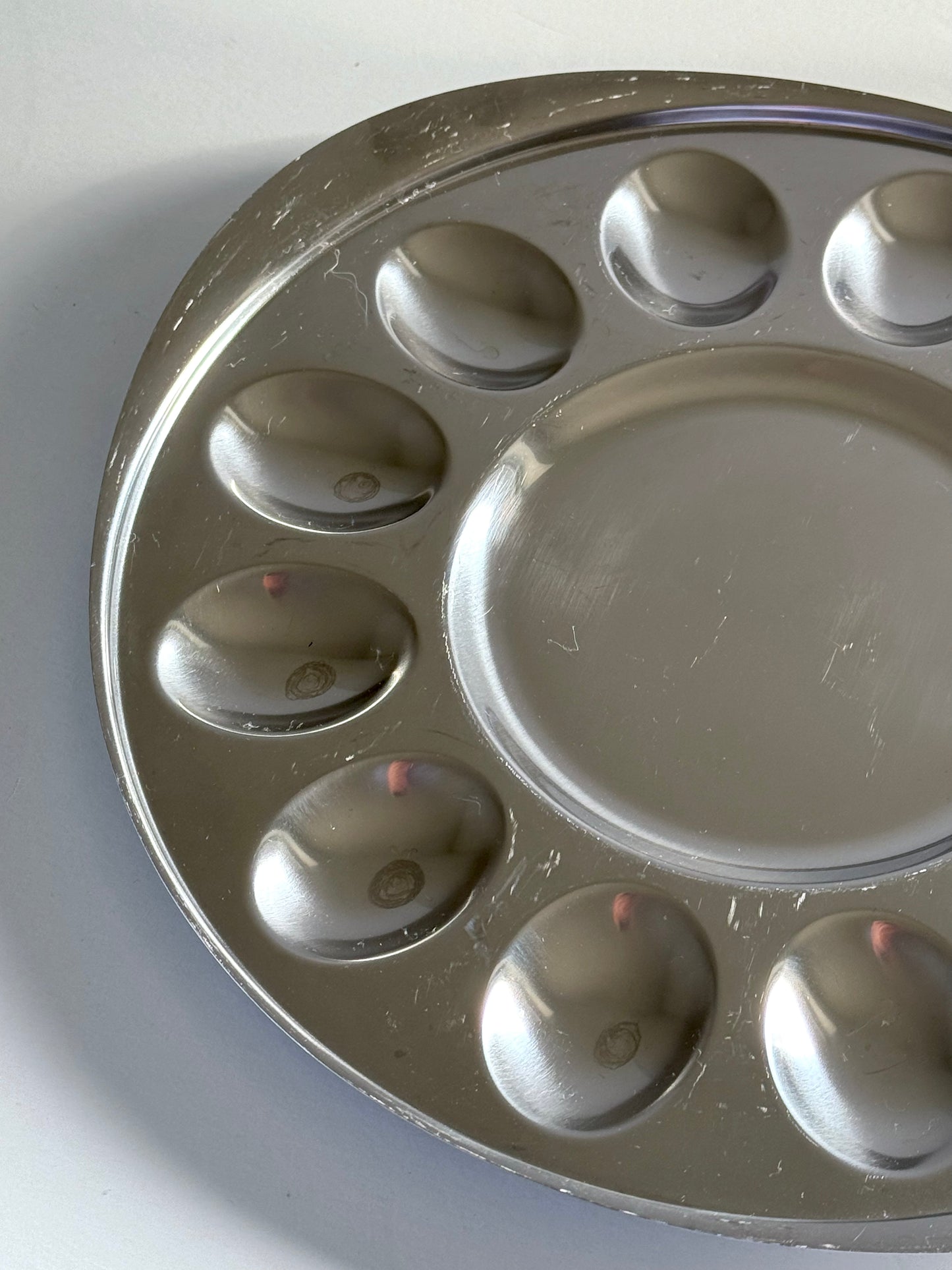 Steel egg dish