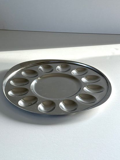 Steel egg dish
