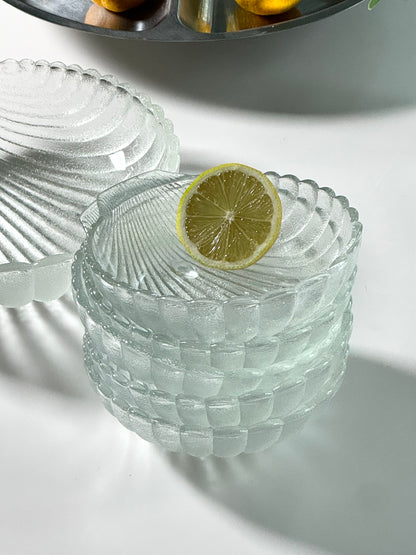 Glass clam bowls