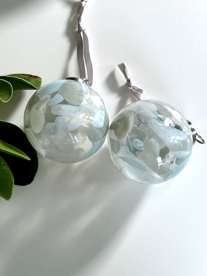 Confetti glass ornament