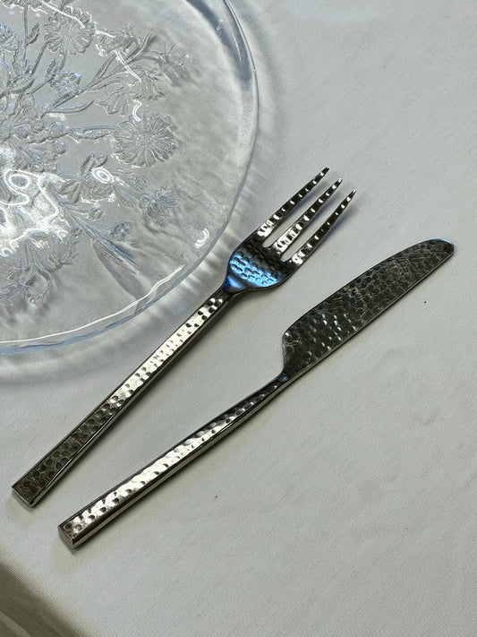 Hammered flatware