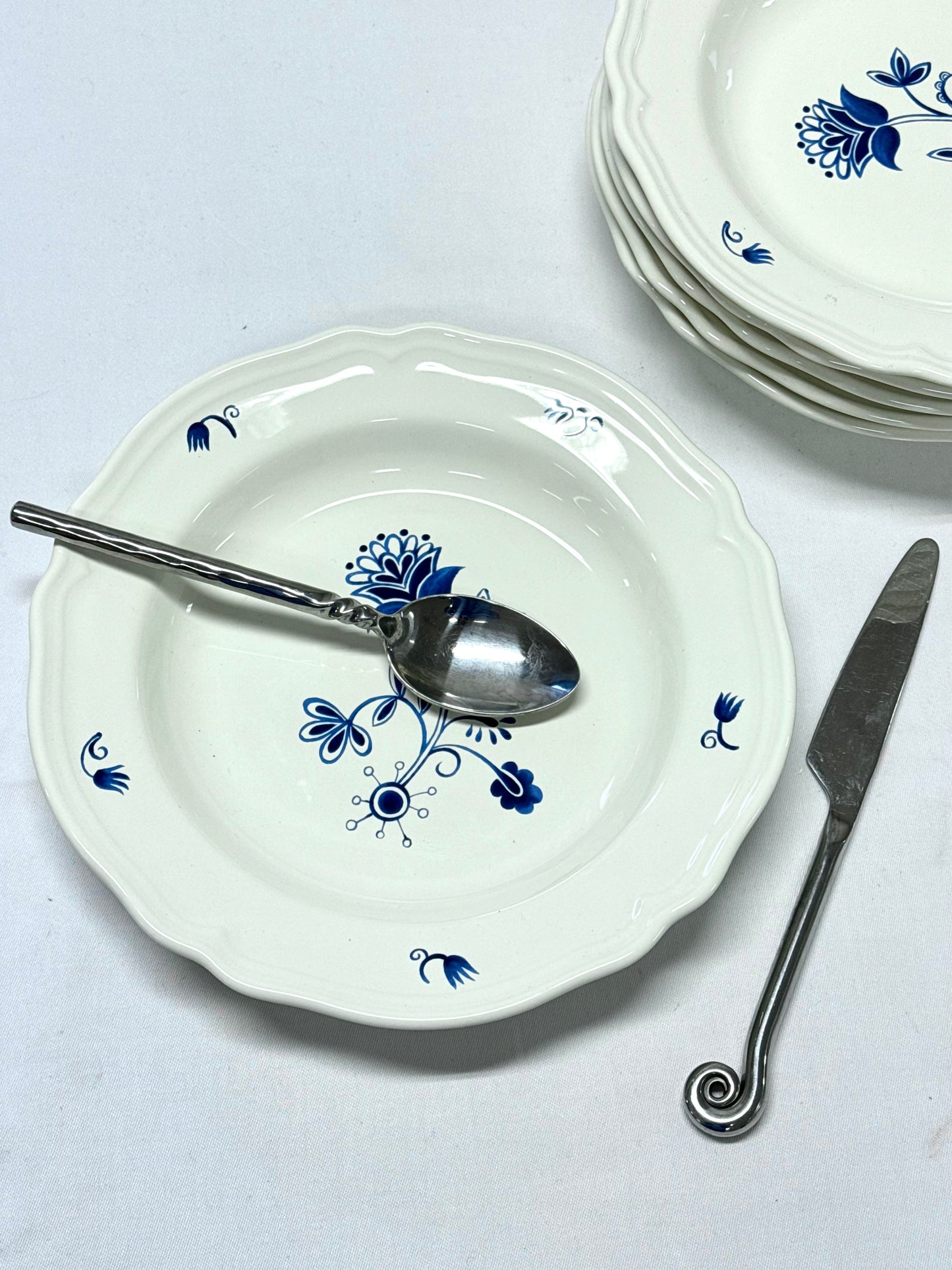 Blue flower ikea plates