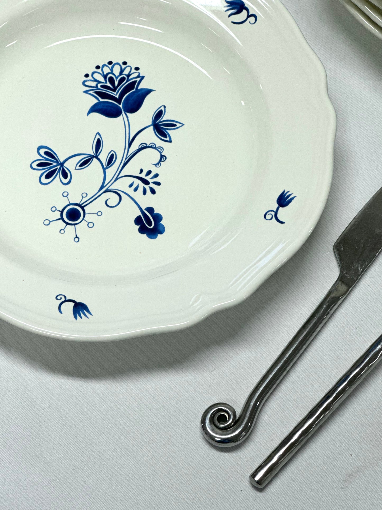Blue flower ikea plates