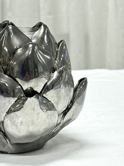 Steel candleholder