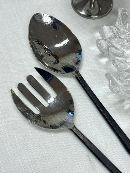 Salad servers coiled end