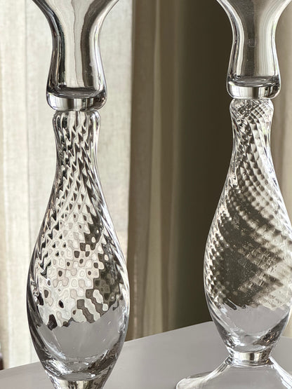 Swirling candleholders