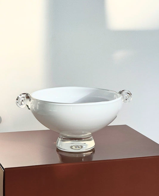 Glass bowl with swirl detail
