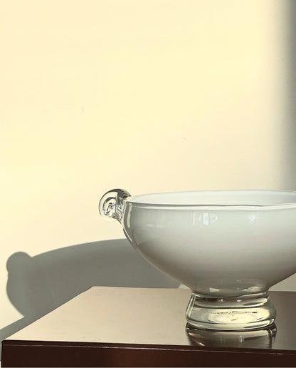 Glass bowl with swirl detail