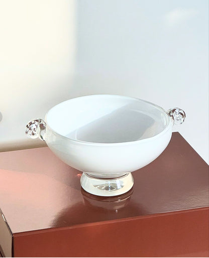Glass bowl with swirl detail