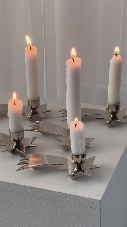 Shooting star candle holder