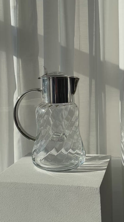 Silver plated swirl jug