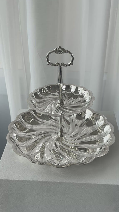 Silver plated etagere