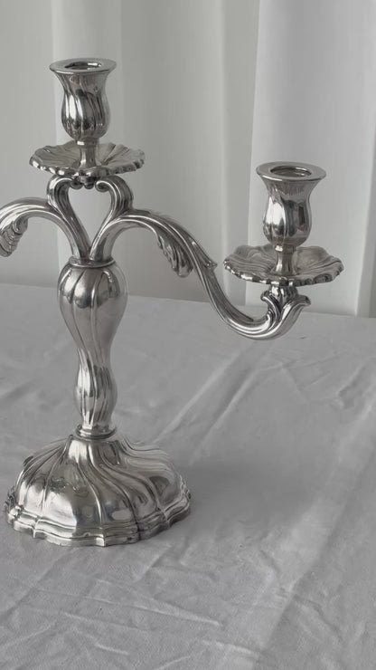 Silver plated candelabra