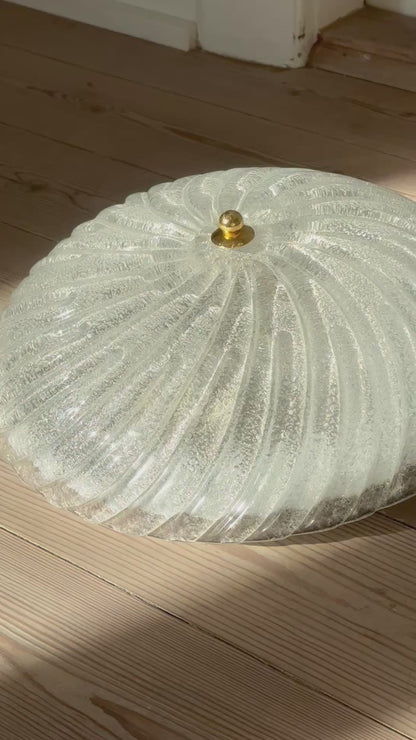 Swirling Murano glass lamp