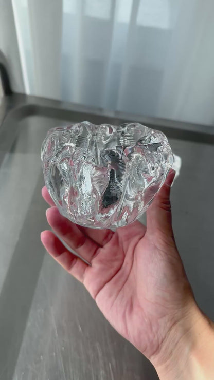 Glass candleholder