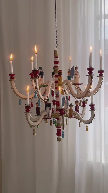 Antique Erzgebirge chandelier
