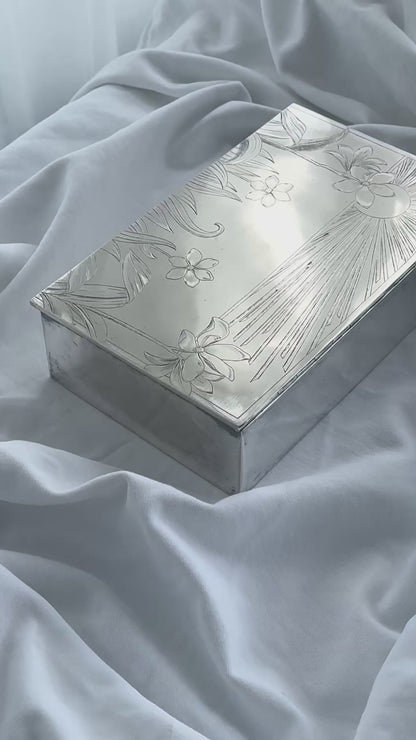 Silver plated jewelry box