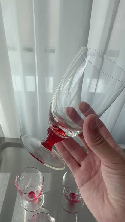 Red stem glasses